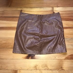 leather mini skirt